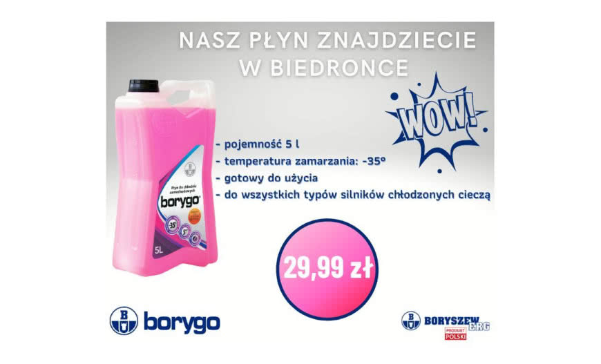 Borygo marki Boryszew dostępne w Biedronce